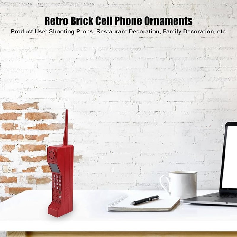 Retro Brick Cell Phone Ornament Vintage Model Lightweight Portable Red - Image 3